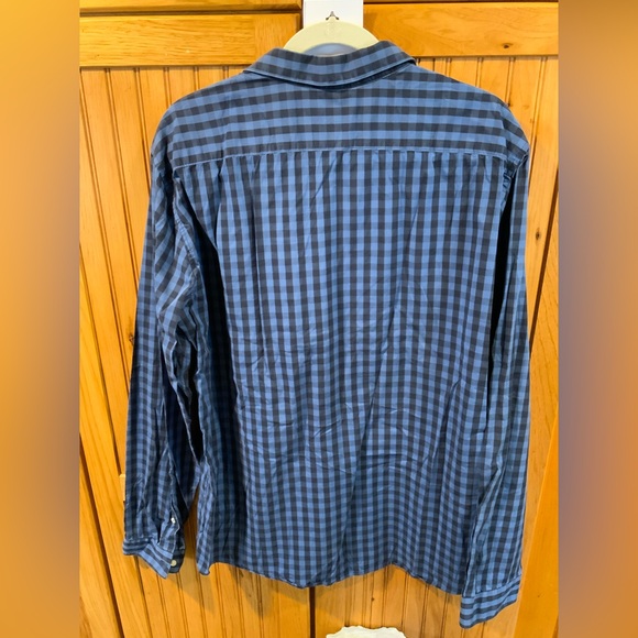 H&M Navy and Light Blue Plaid Shirt - Picture 3 of 4
